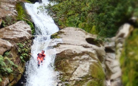 Abel Tasman Canyons Waterfall slide by Lee den Haan