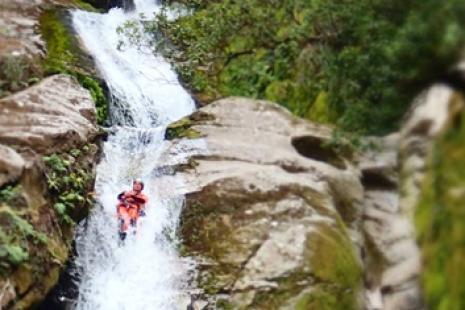 Abel Tasman Canyons Waterfall slide by Lee den Haan